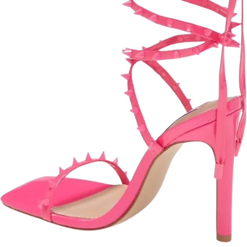 NEW Steve Madden Uplift-S Ankle Wrap Spiked Detail Dress Sandals Heels S… - Picture 5 of 5